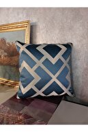 Asil Kare Desenli Saten Dokuma Kumaş Iç Fermuarlı Astarlı Elyaf Sünger