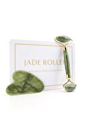 İLTERUS Yeşim Jade Face Roller Ve Yeşim Kalp Gua Sha Masaj Taşı Premium Set