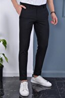 Bürke Erkek Siyah Renk Italyan Kesim Kaliteli Esnek Likralı Kumaş Pantolon