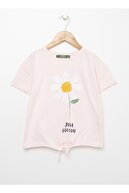 LİMON COMPANY Limon Kız Çocuk Bağlamalı Açık Pembe T-shirt
