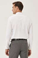 Altınyıldız Classics Erkek Küçük Italyan Yaka Tailored Slim Fit Dar Kesim Küçük Italyan Yaka Armürlü Gömlek