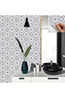 Tink Kendinden Yapışkanlı Mutfak Banyo Kaplama Geometrik 030 Desenli Pvc Karo 30x30 Cm (11 ADET) 1m2