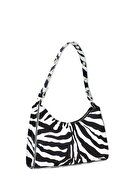 Housebags Kadın Zebra Desenli Baguette Çanta 195