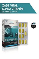Zade Vital D3+K2 (MK7) Vitamini 30 Yumuşak Kapsül - Blister