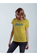 Fenerbahçe Kadın Sarı Degrade Glitter T-shirt