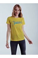 Fenerbahçe Kadın Sarı Degrade Glitter T-shirt