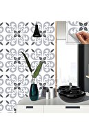 Tink Kendinden Yapışkanlı Banyo Mutfak Kaplama Geometrik 07 Desenli Pvc Karo 30x30 Cm (11 ADET) 1 M2