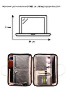 OSHHO Kroko Krem Macbook Air Pro 13 13.3-14 İnç Uyumlu Darbeye Karşı Korumalı Laptop Çantası