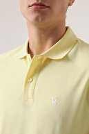 D'S Damat Regular Fit Sarı %100 Pamuk Polo Yaka T-shirt