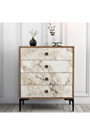 WALNUT / WHITE MARBLE