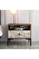 WALNUT / WHITE MARBLE