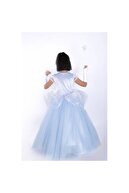 Mashotrend Prenses Sindirella Kostümü - Sindirella Kostüm -cinderella Kostümü - Asa + Taç + Eldiven Hediye