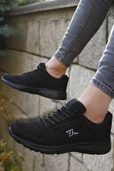 LETAO Unisex Siyah Rahat Hafif Günlük Spor Yürüyüş Sneaker Ayakkabı