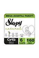 Sleepy Natural Bebek Bezi Mega Avantaj Paketi 6 Numara 15-25 Kg 160 Adet