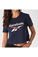 Reebok Kadın Ft8181 Cl F Big Logo Kadın Lacivert Tişört