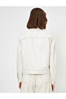 Koton Düğme Detaylı Jean Ceket