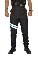 Ysf WorkWear İş Market Su Iticili Rüzgar Geçirmez -40 Elyaf Takviyeli Siyah Soğuk Hava Motorcu Pantolonu