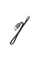 İntouch Mini Lightning Örgü Kablo, 5a 23cm, Siyah