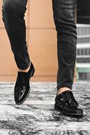 tomms Erkek Siyah Rugan Damatlık Klasik Ayakkabı Rgn-570