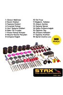 STAXX POWER 300 Parça 400 Watt 60.000 Rpm 6 Kademe Devirli Hobi Gravür Taşlama Zımpara Çantalı Set