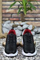 Riccon Siyah Kırmızı Erkek Sneaker 0012344