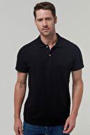 Polo Yaka T-shirt (REGULAR FİT) Siyah Renk