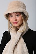 Kadın Bej Peluş Bucket Şapka Spk1102