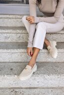 کفش آکسفورد جیر بژ زنانه لارسن-thumb