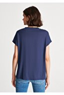 Mavi V Yaka Lacivert Basic Tişört Regular Fit / Normal Kesim 167714-28319