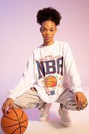 Fit Oversize Fit Nba Lisanslı Bisiklet Yaka Sweatshirt