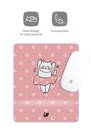 پشتیبانی از مچ دست طراحی گربه ناز پد ماوس مستطیل-thumb