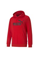 Puma Erkek Ess Big Logo Hoodie Sweatshirt-kırmızı