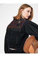 Koton Kadın El Emeği Jean Ceket