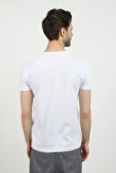 Young&Rich Derin V Yaka Likralı Beyaz Renk T-shirt