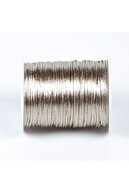 10 متر - طناب فلاش 1 میلی متر، طناب دستبند، طناب دم موش، رنگ نقره ای یخی، طناب جواهر-thumb