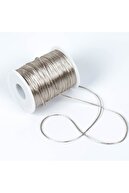 10 متر - طناب فلاش 1 میلی متر، طناب دستبند، طناب دم موش، رنگ نقره ای یخی، طناب جواهر-thumb