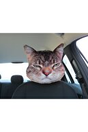 DECO Kedi Desenli Araç Kafalık Yastığı