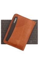 جا کارتی کیف پول Crazy Brown محافظ چرم اصل Rfid-thumb