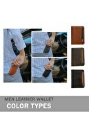 جا کارتی کیف پول مینی آبی نای با چرم طبیعی محافظت شده از Rfid-thumb