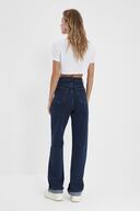 شلوار جین گشاد شلوار جین آبی تیره Snow Lycra Palazzo ناوی آبی جین-thumb