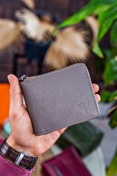 کیف پول زیپ راسو زیپ چرم اصل کارول یونیسکس-thumb