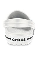 Crocs Beyaz Unisex Crocband Kenarı Siyah Beyaz Çizgili Terlik