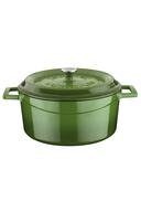 ست هشت قابلمه و تابه چدنی به رنگ سبز مرسوم-thumb