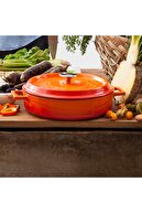 ست هشت قابلمه و تابه چدنی نارنجی مد روز-thumb