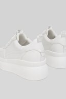 Bershka Kadın Beyaz Kabartmalı Platform Spor Ayakkabı 11434660