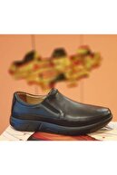 Esse Comfort Sistem Deri Siyah Bağcıksız Rahat Taban Günlük Erkek Ayakkabı(baba Ayakkabısı)28611