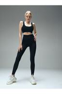 جوراب شلواری Pescia جوراب شلواری فاق بلند پارچه بافتنی بادوام بدون درز رنگ مشکی-thumb