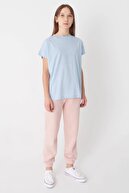 Addax Kadın Mavi Basic T-Shirt P0769 - U13 Adx-0000020933