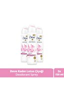 Dove Kadın Lotus Çiçeği Kokusu Deodorant Sprey 150 Ml X 3
