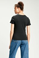 Levi's Kadın Ss Rıb Baby Siyah T-shirt 37697-0014
